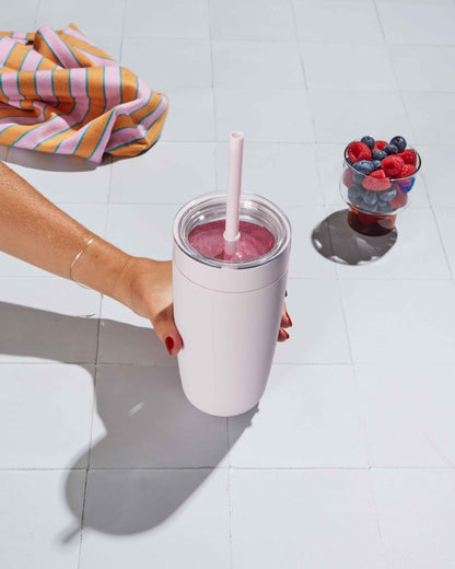 Insulated Tumbler With Straw Lid