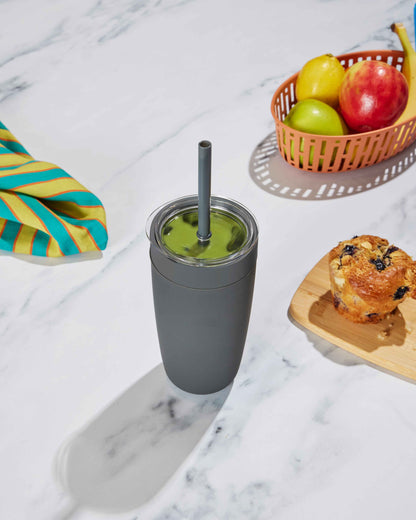 Insulated Tumbler With Straw Lid