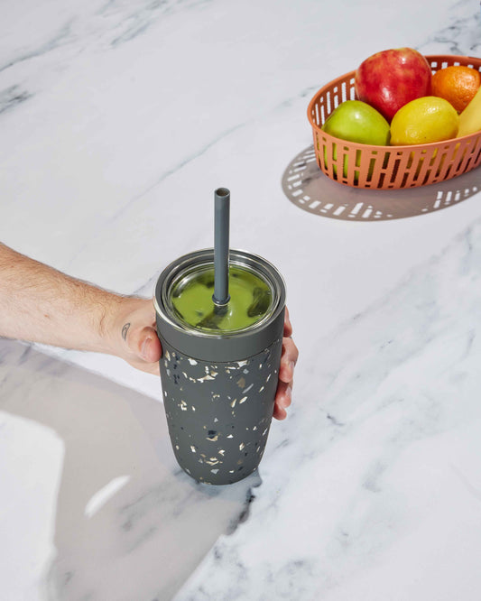 Insulated Tumbler With Straw Lid